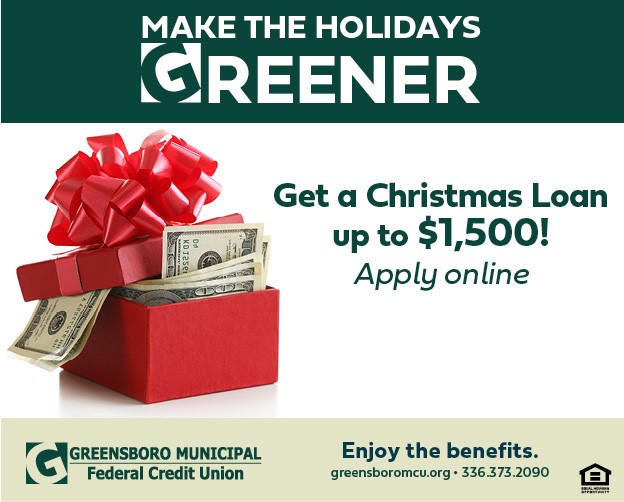 Apply online for a Christmas Loan up to $1,500. Enjoy the benefits. Call 336.373.2090.